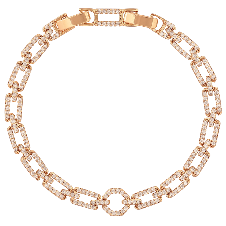 Браслет Xuping колір Позолота 18K "Візерунок з кристалами" розмір з дод. замком 17.5, 19.5см х 5мм фото №24