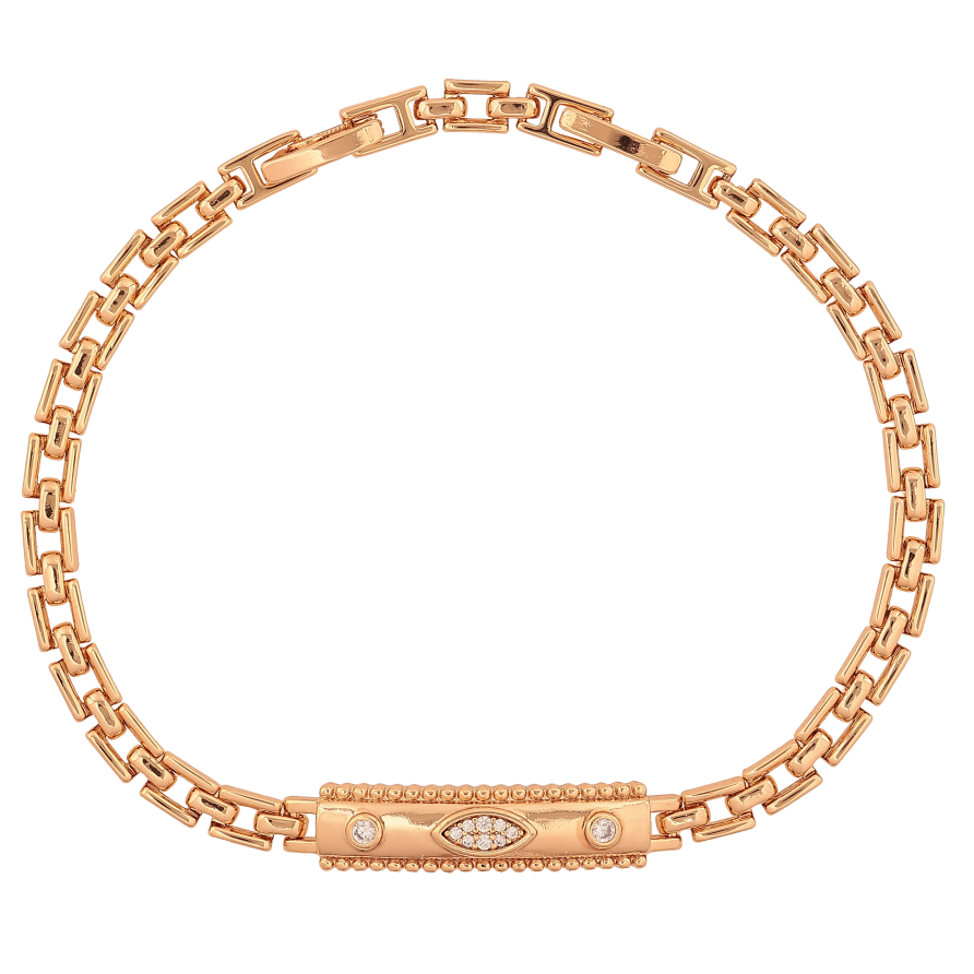 Браслет Xuping колір Позолота 18K "Візерунок з кристалами" розмір з дод. замком 18.5, 20.5см х 4-7мм фото №1