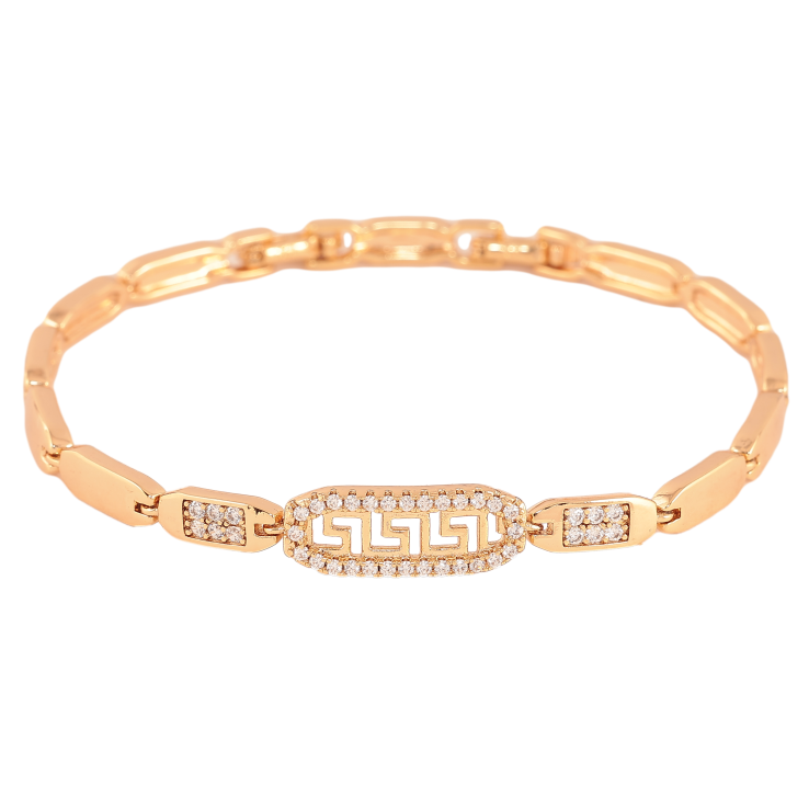 Браслет Xuping колір Позолота 18K "Візерунок з кристалами" розмір з дод. замком 17,19см х 4-7мм фото №20