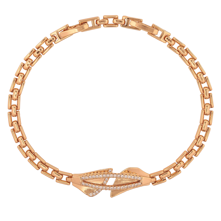 Браслет Xuping колір Позолота 18K "Візерунок з кристалами" розмір з дод. замком 18,20см х 4-11мм фото №10