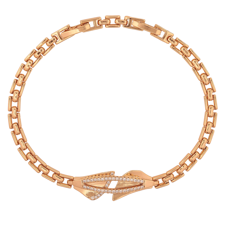 Браслет Xuping колір Позолота 18K "Візерунок з кристалами" розмір з дод. замком 18,20см х 4-11мм фото №4 Браслет Xuping колір Позолота 18K "Візерунок з кристалами" розмір з дод. замком 18,20см х 4-11мм фото №4