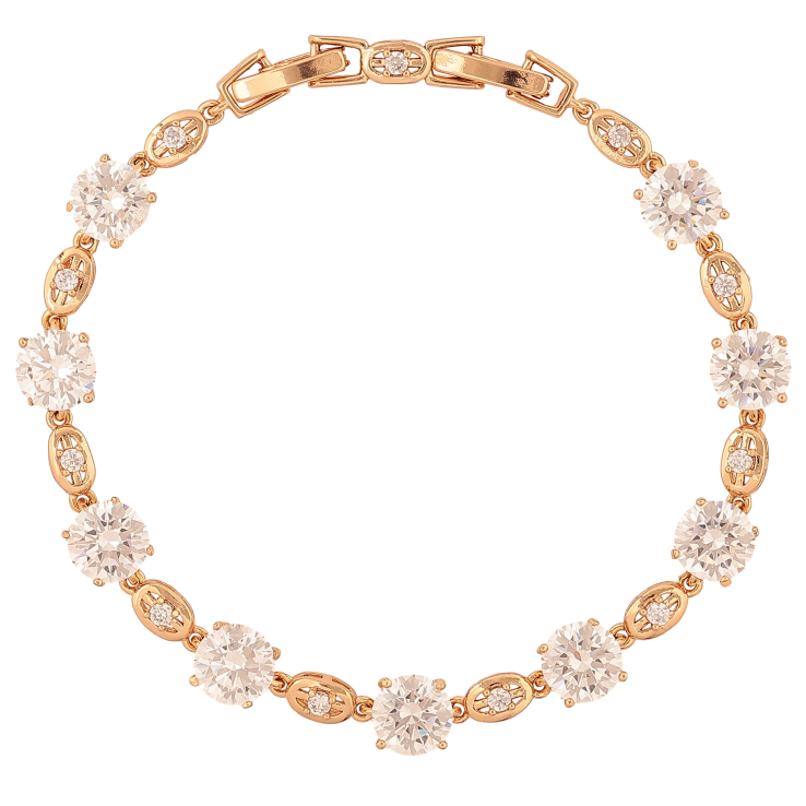 Браслет Xuping колір Позолота 18К "Візерунок з кристалами" розмір з дод. замком 17,19см х 4-7мм фото №12