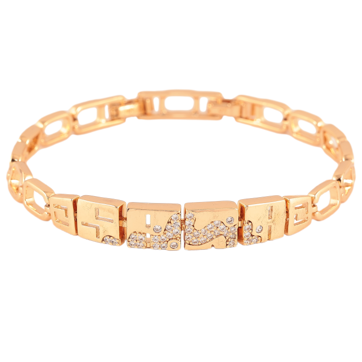 Браслет Xuping колір Позолота 18К "Візерунок з кристалами" розмір з дод. замком 17.5,19.5см х 6-8мм фото №23