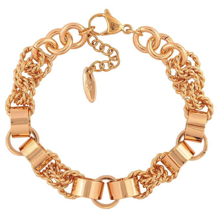 Браслет Xuping колір Позолота 18K "Ланцюжок Фантазійний" розмір з доп. ланцюжком 19-22см х 9-10мм фото №24