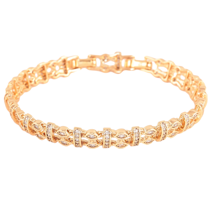 Браслет Xuping цвет Позолота 18K "Узор с кристаллами" размер с доп.замком 17,19см х 7мм фото №14 Браслет Xuping цвет Позолота 18K "Узор с кристаллами" размер с доп.замком 17,19см х 7мм фото №14