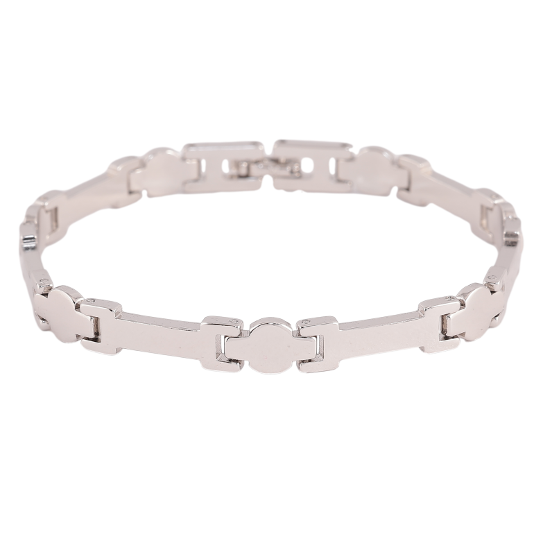 Браслет Xuping цвет Родий "Декоративный узор" длинна 20см х 4-7мм фото №1