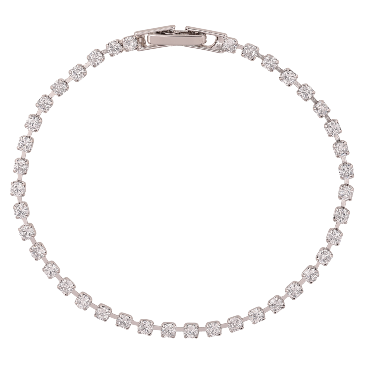 Браслет Xuping колір Родій "Доріжка кристалів" довжина 18см х 2.5мм фото №17 Браслет Xuping колір Родій "Доріжка кристалів" довжина 18см х 2.5мм фото №17