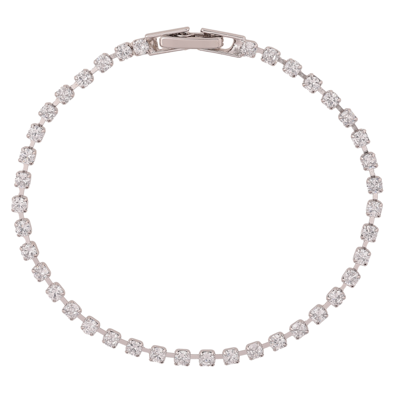 Браслет Xuping цвет Родий "Дорожка кристаллов" длина 18см х 2.5мм фото №1 Браслет Xuping цвет Родий "Дорожка кристаллов" длина 18см х 2.5мм фото №1