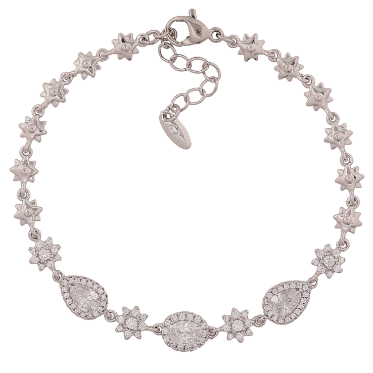 Браслет Xuping колір Родій "Візерунок з кристалами" довжина з дод. ланцюжком 17-20см х 5-7мм фото №15 Браслет Xuping колір Родій "Візерунок з кристалами" довжина з дод. ланцюжком 17-20см х 5-7мм фото №15