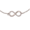 Браслет Xuping цвет Родий "Цепочка с вставкой знак бесконечности" длина с доп. цепочкой 18-21см х 2-8мм фото №2