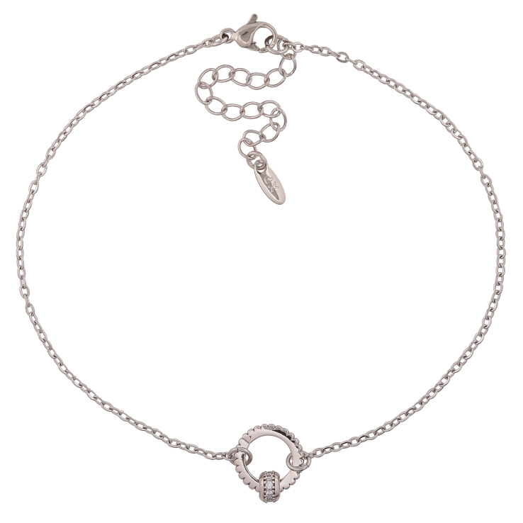 Браслет Xuping колір Родій на ногу "Ланцюжок з круглою вставкою" довжина з дод. ланцюжком 23-28см х 1.5-12мм фото №14 Браслет Xuping колір Родій на ногу "Ланцюжок з круглою вставкою" довжина з дод. ланцюжком 23-28см х 1.5-12мм фото №14