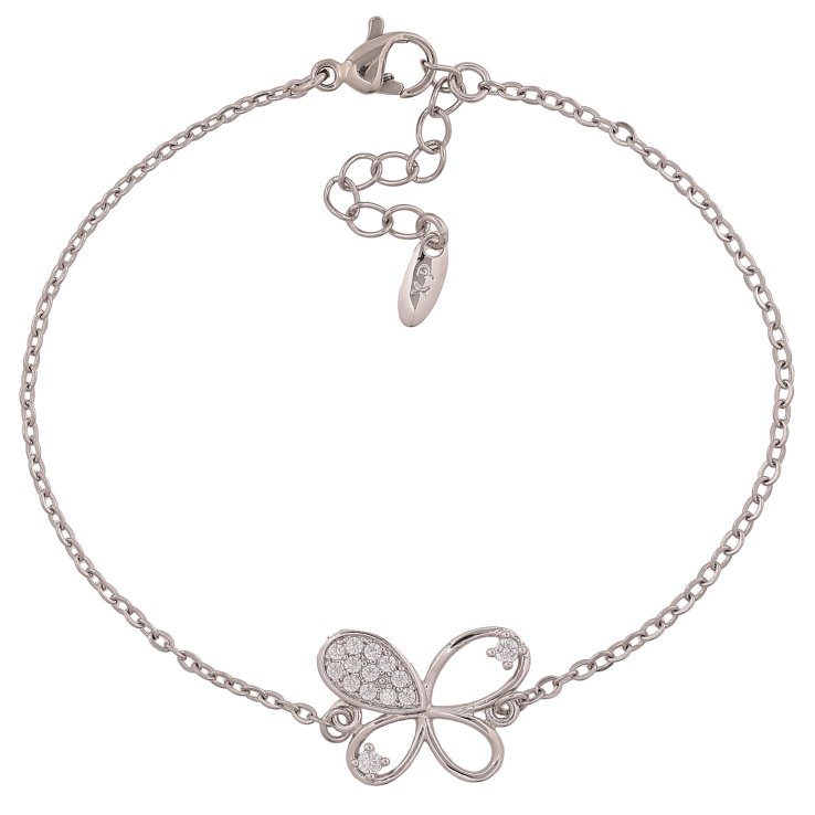 Браслет Xuping колір Родій "Ланцюжок із вставкою метелик" довжина з дод. ланцюжком 18-21см х 2-13мм фото №19 Браслет Xuping колір Родій "Ланцюжок із вставкою метелик" довжина з дод. ланцюжком 18-21см х 2-13мм фото №19