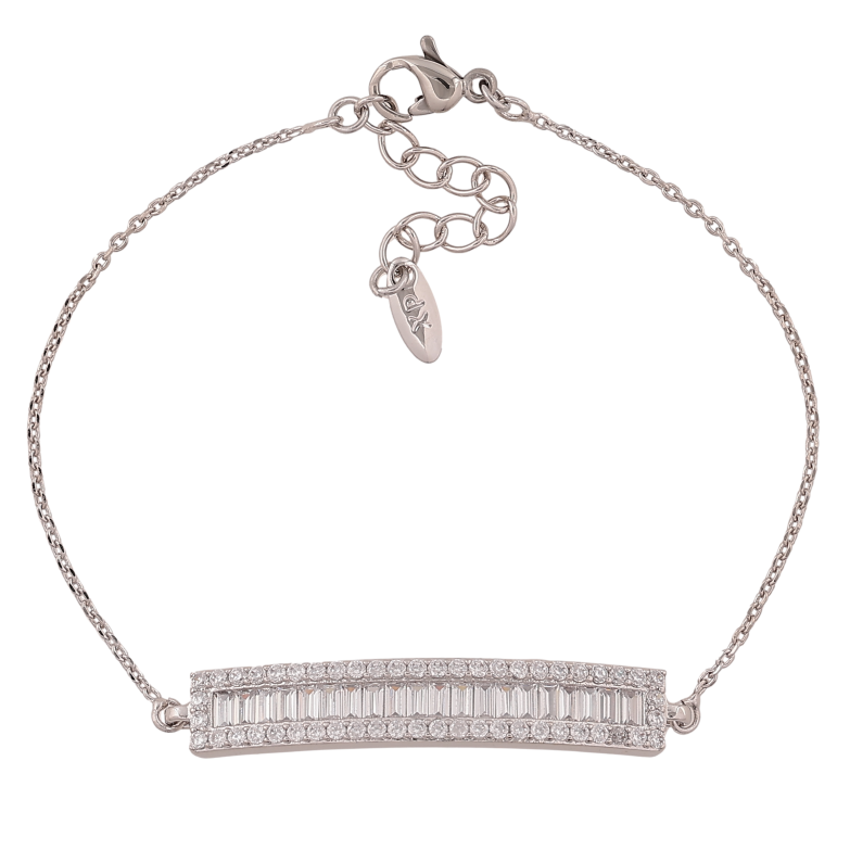 Браслет Xuping цвет Родий "Цепочка кристальной вставкой" длина с доп. цепочкой 17-20см х 1-6мм фото №11