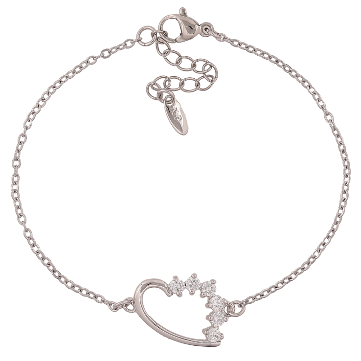 Браслет Xuping колір Родій "Серце з кристалами" довжина з дод. ланцюжком 18-21.5см х 1.5-14мм фото №15 Браслет Xuping колір Родій "Серце з кристалами" довжина з дод. ланцюжком 18-21.5см х 1.5-14мм фото №15