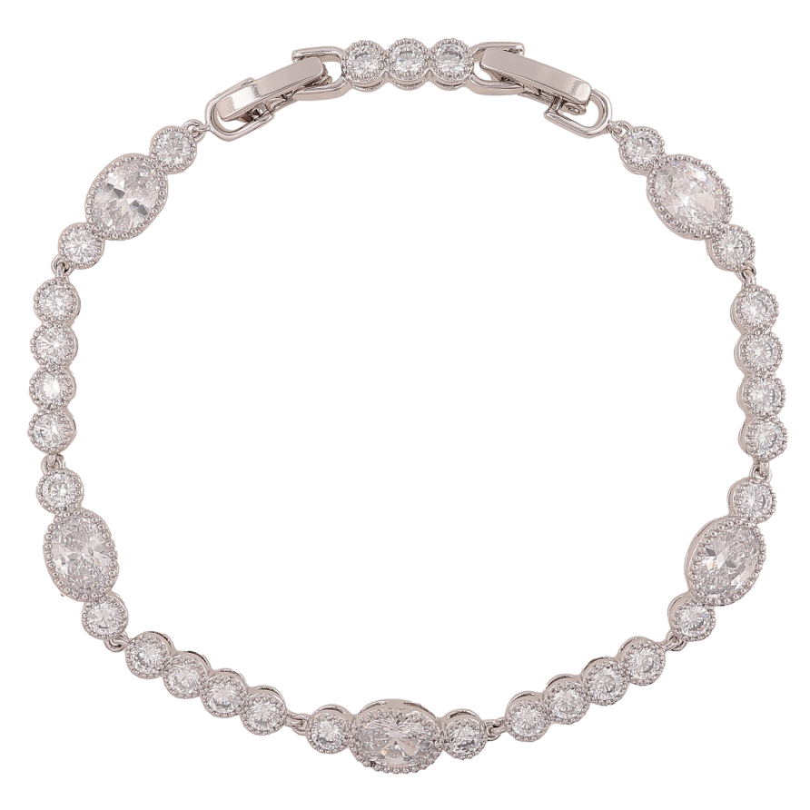 Браслет Xuping колір Родій "Візерунок з кристалами" довжина з доп.замком 17.5,19.5см х 4-6мм фото №1 Браслет Xuping колір Родій "Візерунок з кристалами" довжина з доп.замком 17.5,19.5см х 4-6мм фото №1