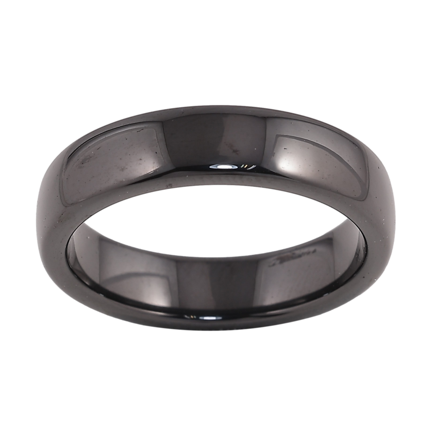 Каблучка Xuping Кераміка "Чорна кераміка" шир. 5мм фото №1