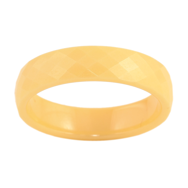 Каблучка Xuping Кераміка "Жовта кераміка" шир. 5мм фото №8