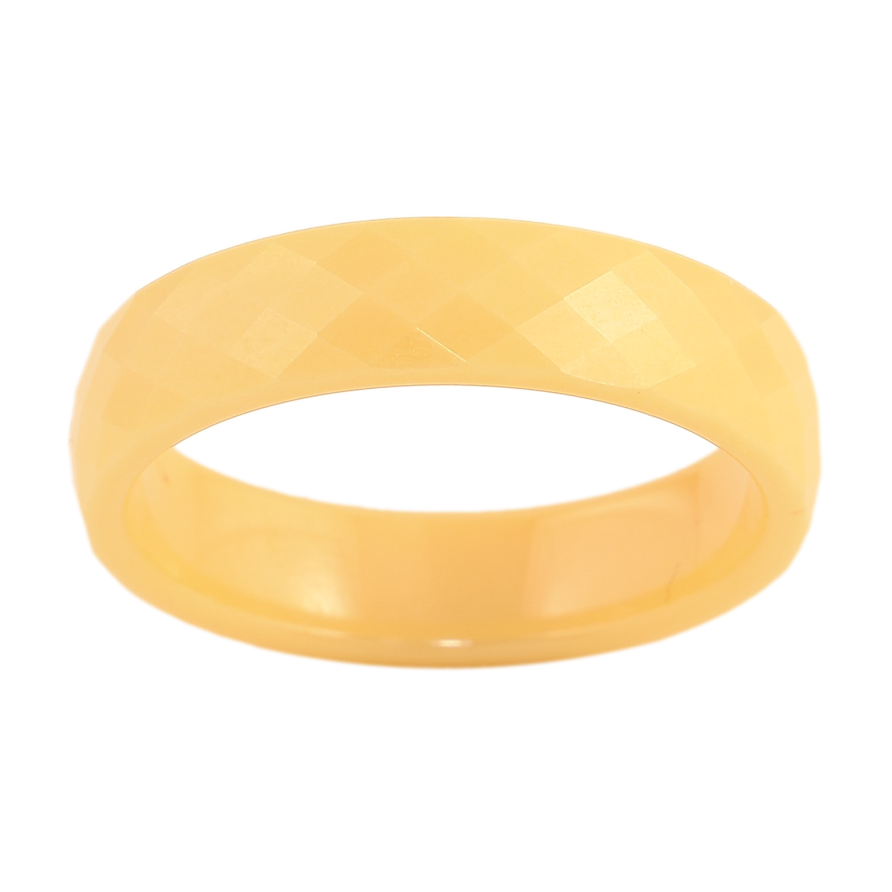 Каблучка Xuping Кераміка "Жовта кераміка" шир. 5мм фото №1 Каблучка Xuping Кераміка "Жовта кераміка" шир. 5мм фото №1