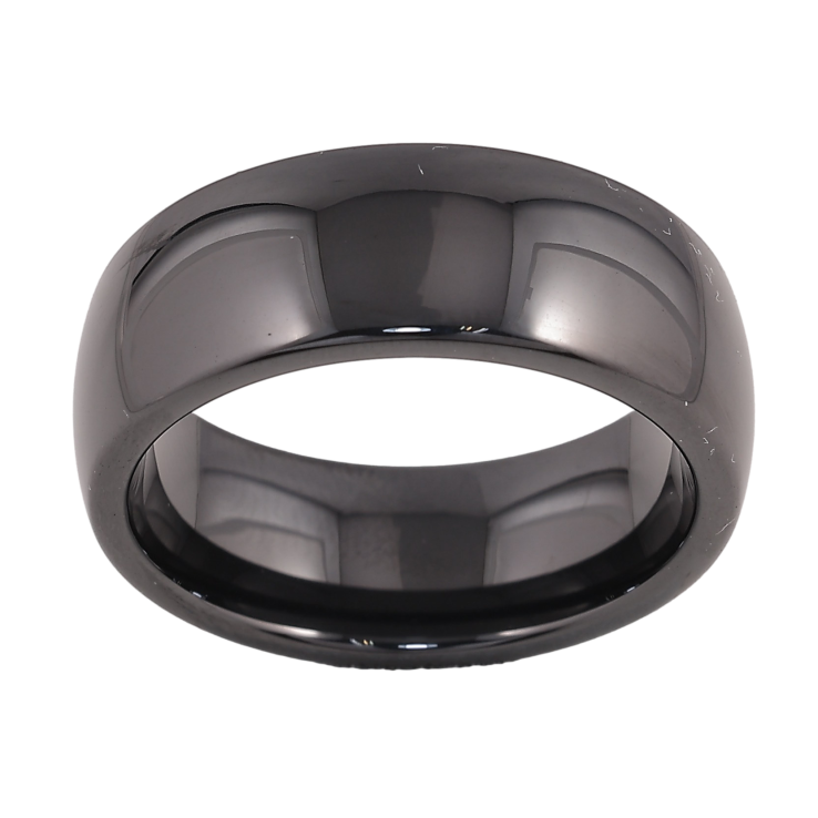 Каблучка Xuping Кераміка "Чорна кераміка" шир. 8мм фото №6