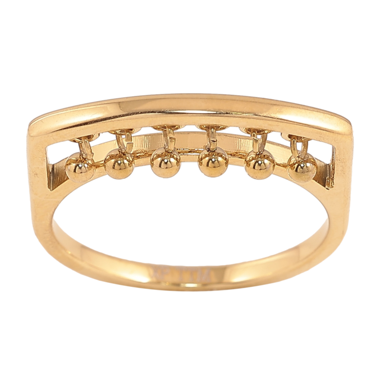 Каблучка Xuping TTM Stainless Steel колір 14К "Підвіски кульки" фото №2 Каблучка Xuping TTM Stainless Steel колір 14К "Підвіски кульки" фото №2