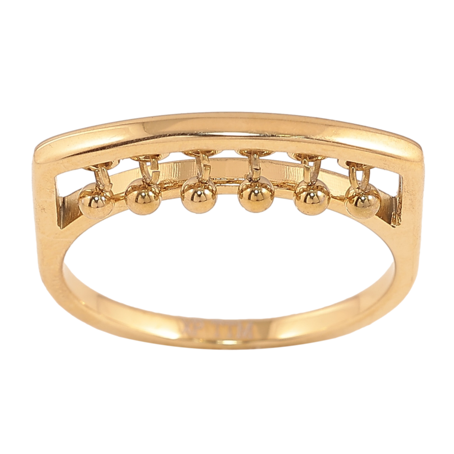 Каблучка Xuping TTM Stainless Steel колір 14К "Підвіски кульки" фото №1