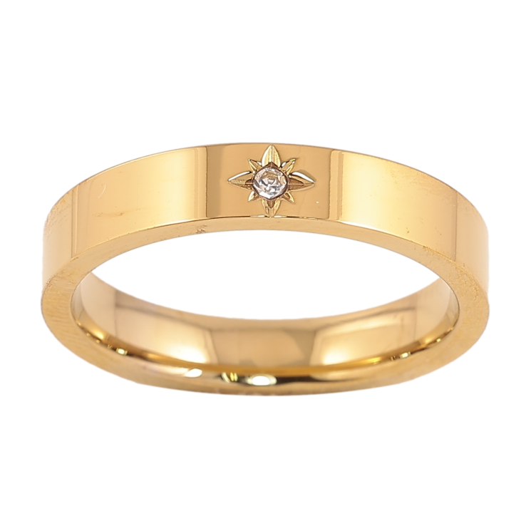 Каблучка Xuping TTM Stainless Steel колір 14К "Зірка з кристалом" шир. 4мм фото №16 Каблучка Xuping TTM Stainless Steel колір 14К "Зірка з кристалом" шир. 4мм фото №16