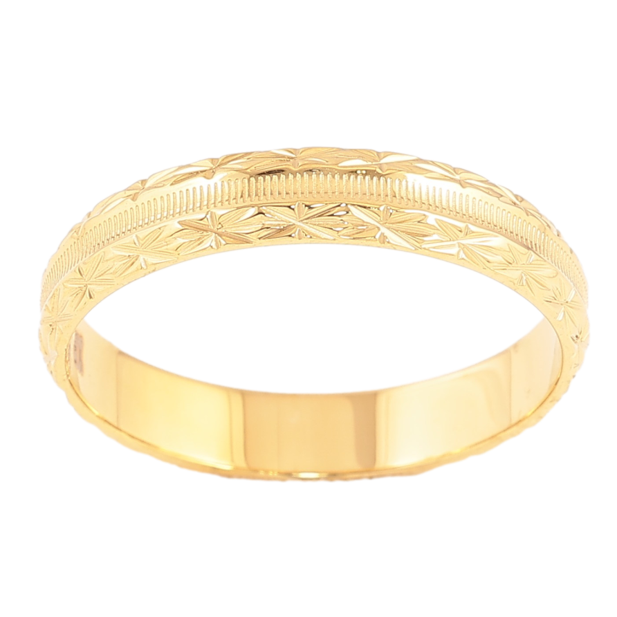 Каблучка Xuping TTM Stainless Steel колір 14К "Декоративний візерунок" шир. 4мм фото №1 Каблучка Xuping TTM Stainless Steel колір 14К "Декоративний візерунок" шир. 4мм фото №1