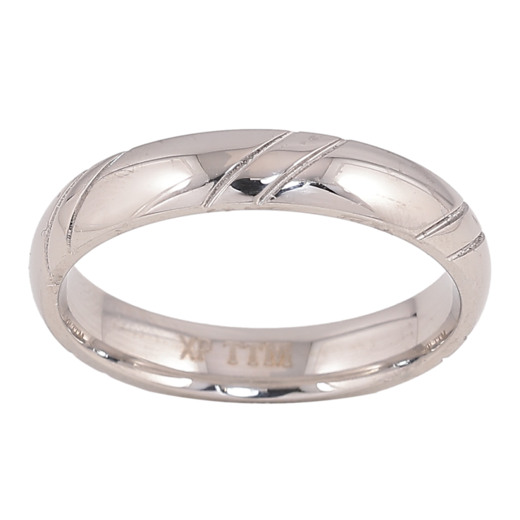 Каблучка Xuping TTM Stainless Steel колір Родій "Декоративний візерунок" шир. 4мм фото №3 Каблучка Xuping TTM Stainless Steel колір Родій "Декоративний візерунок" шир. 4мм фото №3