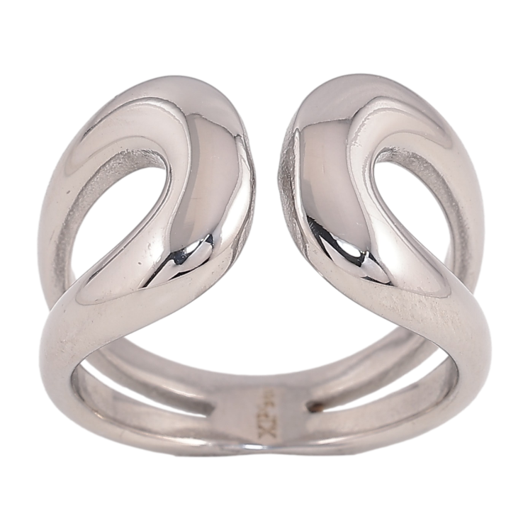 Каблучка Xuping TTM Stainless Steel колір Родій "Декоративний візерунок" фото №14 Каблучка Xuping TTM Stainless Steel колір Родій "Декоративний візерунок" фото №14