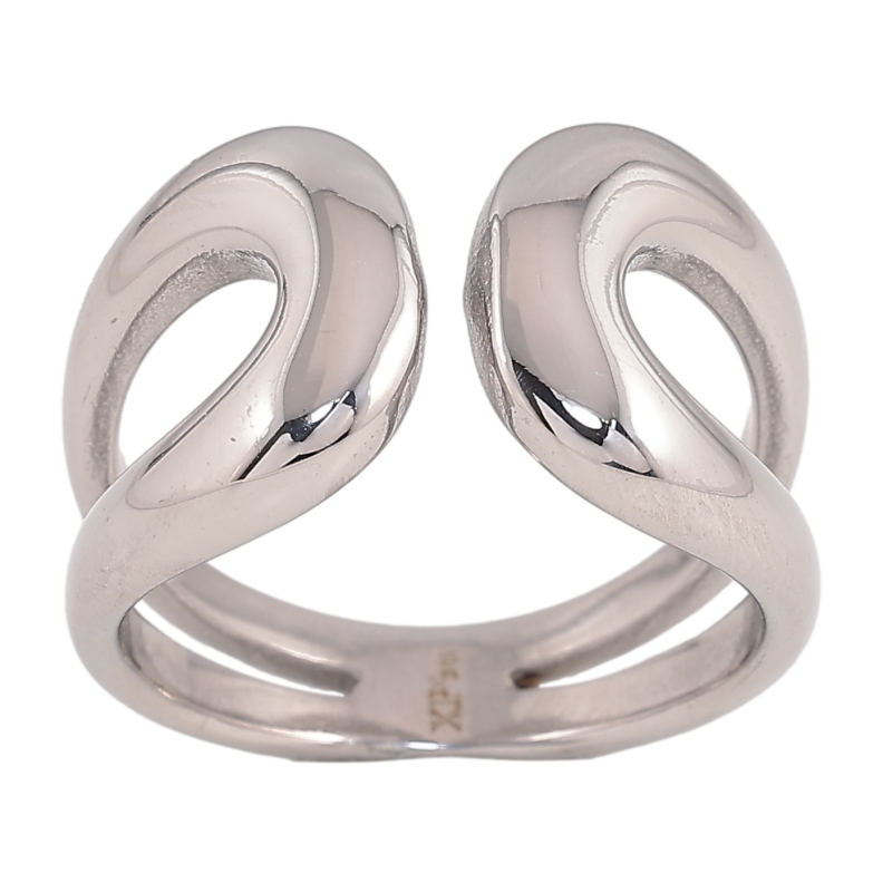 Каблучка Xuping TTM Stainless Steel колір Родій "Декоративний візерунок" фото №1