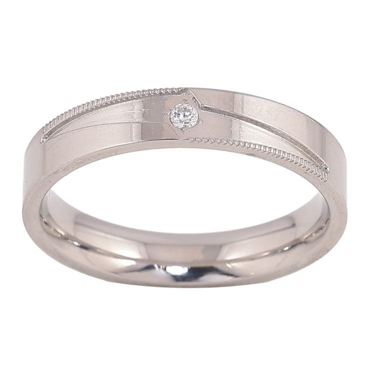 Каблучка Xuping TTM Stainless Steel колір Родій "Вставка кристал" шир. 4мм фото №10 Каблучка Xuping TTM Stainless Steel колір Родій "Вставка кристал" шир. 4мм фото №10