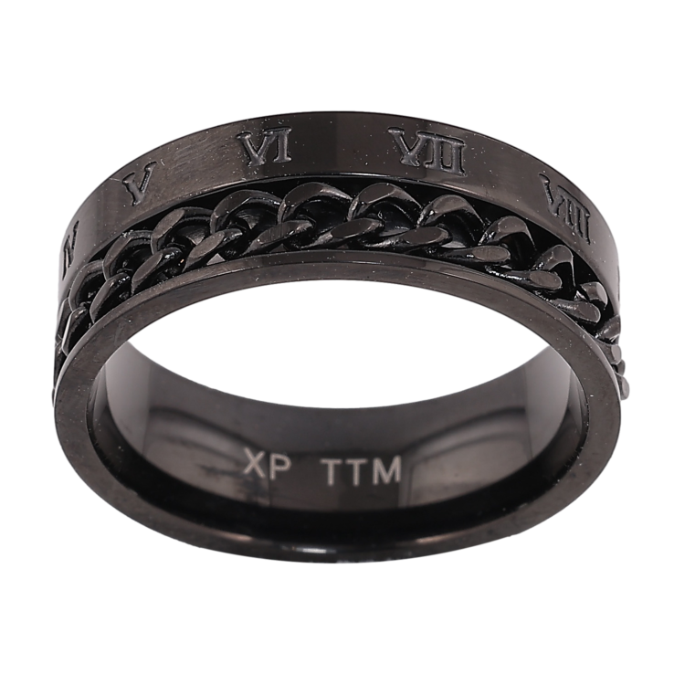 Каблучка Xuping TTM Stainless Steel колір black візерунок ланцюжок шир. 7мм фото №21 Каблучка Xuping TTM Stainless Steel колір black візерунок ланцюжок шир. 7мм фото №21