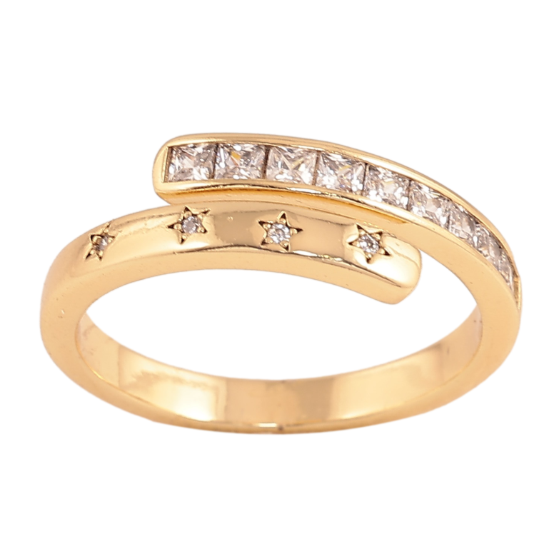 Каблучка Xuping колір Позолота 14K "Візерунок з кристалами" фото №1