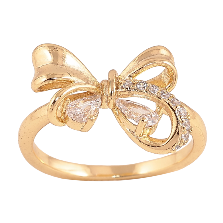 Каблучка Xuping колір Позолота 14K "Бант" фото №9