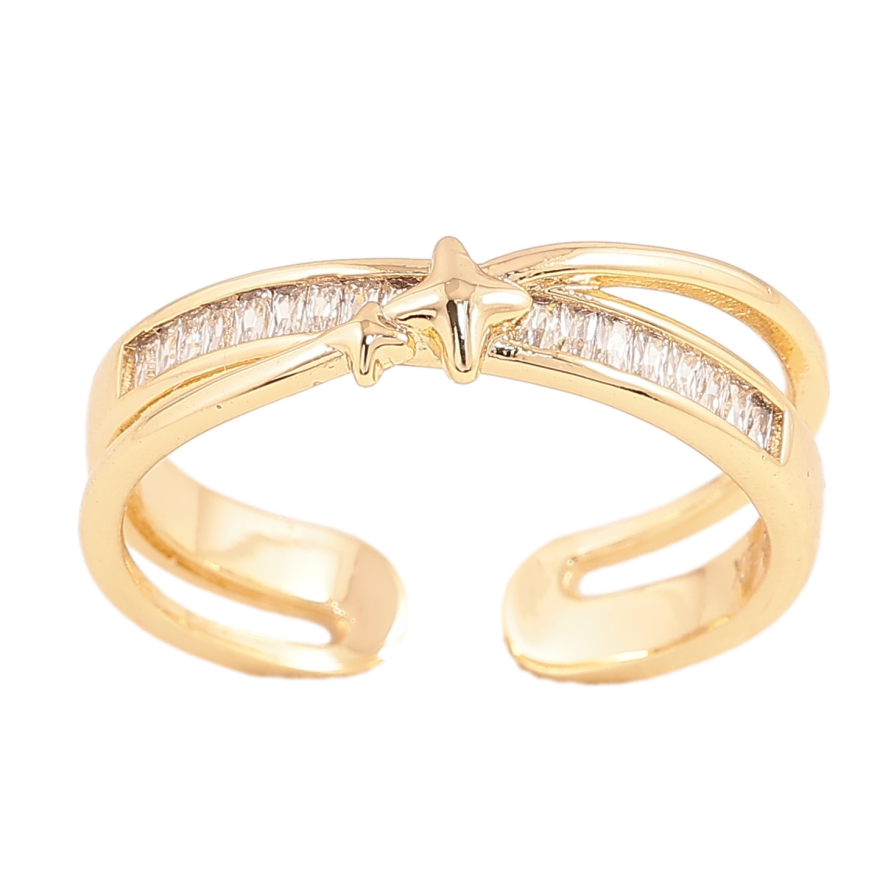 Кольцо Xuping цвет Позолота 14K "Узор с кристаллами" фото №1