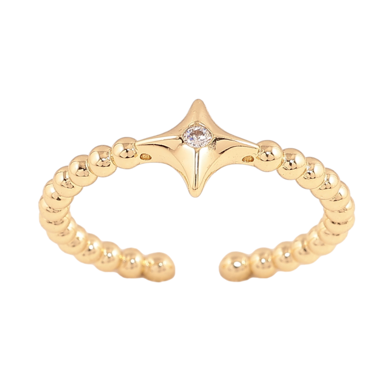 Каблучка Xuping колір Позолота 14K "Зірка з кристалом" фото №8