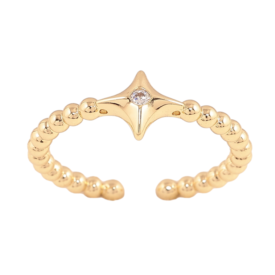 Кольцо Xuping цвет Позолота 14K "Звезда с кристаллом" фото №1
