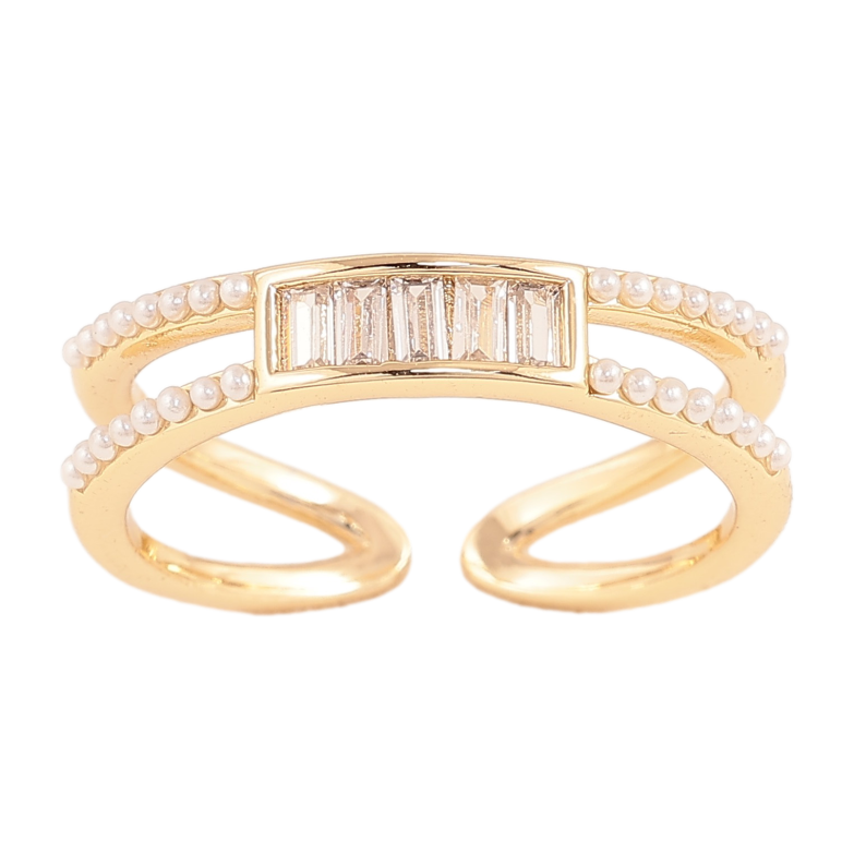 Каблучка Xuping колір Позолота 14K "Візерунок з кристалами" фото №1