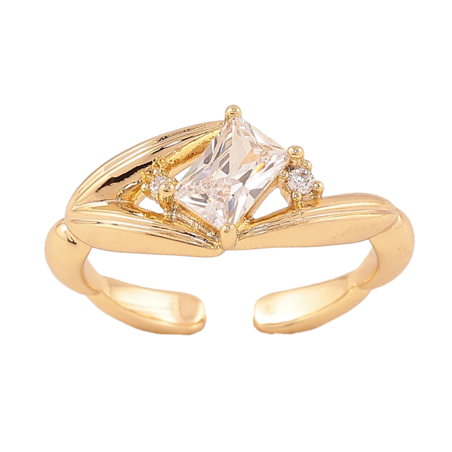 Кольцо Xuping цвет Позолота 14K "Узор с кристаллами" фото №1