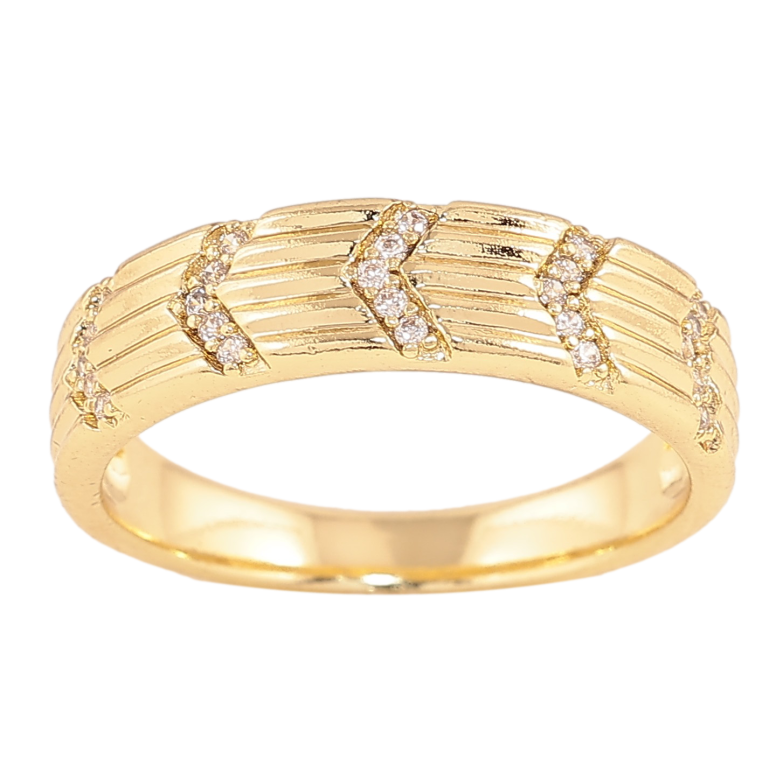 Кольцо Xuping цвет Позолота 14K "Узор с кристаллами" фото №2 Кольцо Xuping цвет Позолота 14K "Узор с кристаллами" фото №2