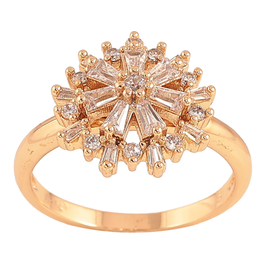 Кольцо Xuping цвет Позолота 18K "Кристальная снежинка" фото №1 Кольцо Xuping цвет Позолота 18K "Кристальная снежинка" фото №1