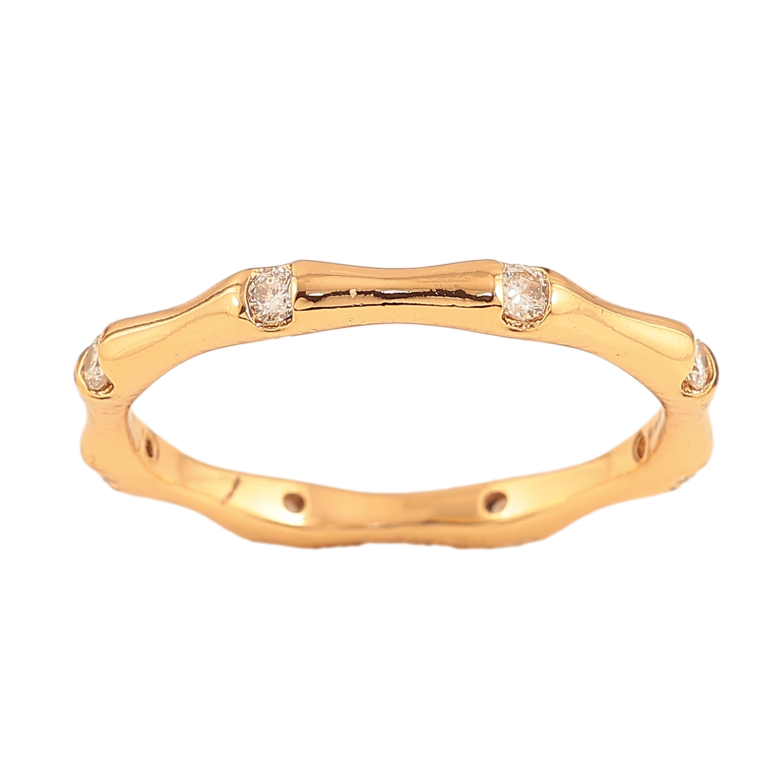 Каблучка Xuping колір Позолота 18K "Візерунок з кристалами" фото №1 Каблучка Xuping колір Позолота 18K "Візерунок з кристалами" фото №1