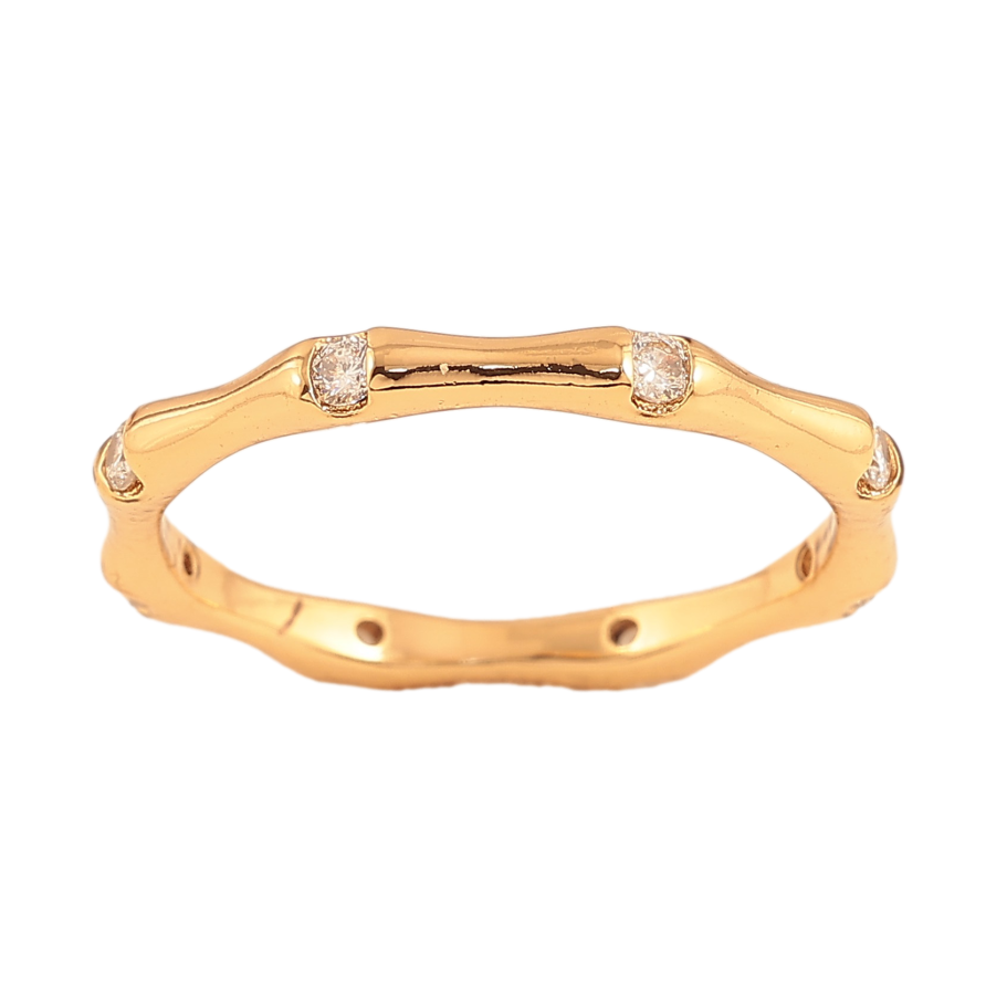 Каблучка Xuping колір Позолота 18K "Візерунок з кристалами" фото №1 Каблучка Xuping колір Позолота 18K "Візерунок з кристалами" фото №1