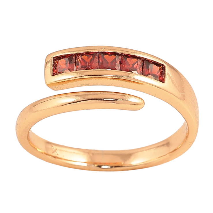 Каблучка Xuping колір Позолота 18K "Доріжка червоних кристалів" фото №15 Каблучка Xuping колір Позолота 18K "Доріжка червоних кристалів" фото №15