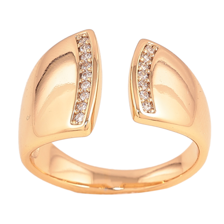 Кольцо Xuping цвет Позолота 18K "Узор с кристаллами" фото №13