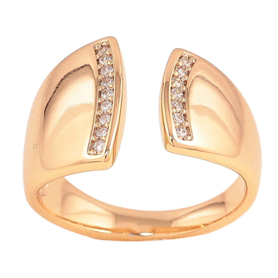 Кольцо Xuping цвет Позолота 18K "Узор с кристаллами" фото №1