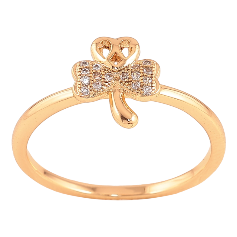 Каблучка Xuping колір Позолота 18K "Конюшина" фото №1