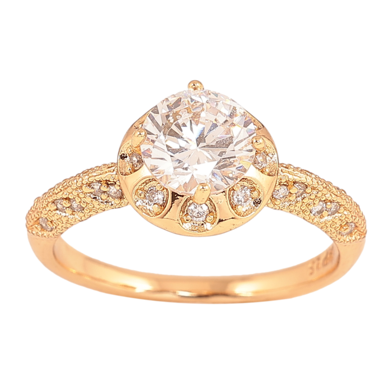 Каблучка Xuping колір Позолота 18K "Інкрустація кристалами" фото №1