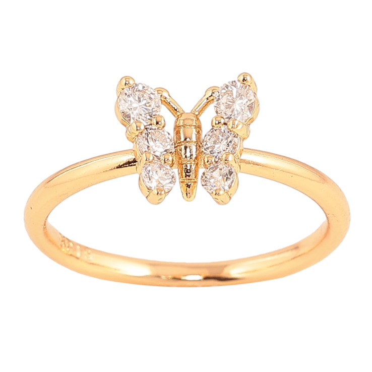 Кольцо Xuping цвет Позолота 18K "Кристальная бабочка" фото №21