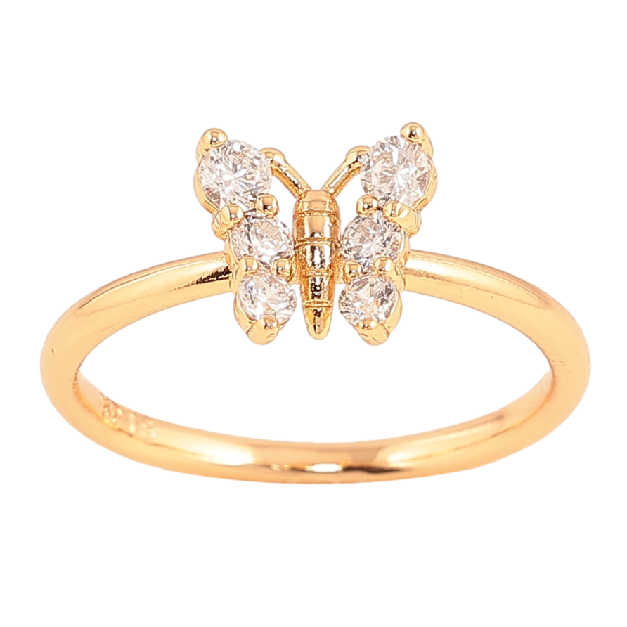 Кольцо Xuping цвет Позолота 18K "Кристальная бабочка" фото №1